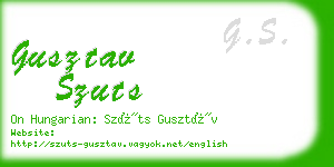 gusztav szuts business card